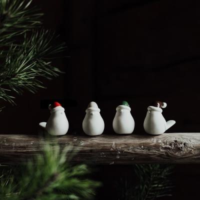 Storefactory vogel Elin kerstmuts rood